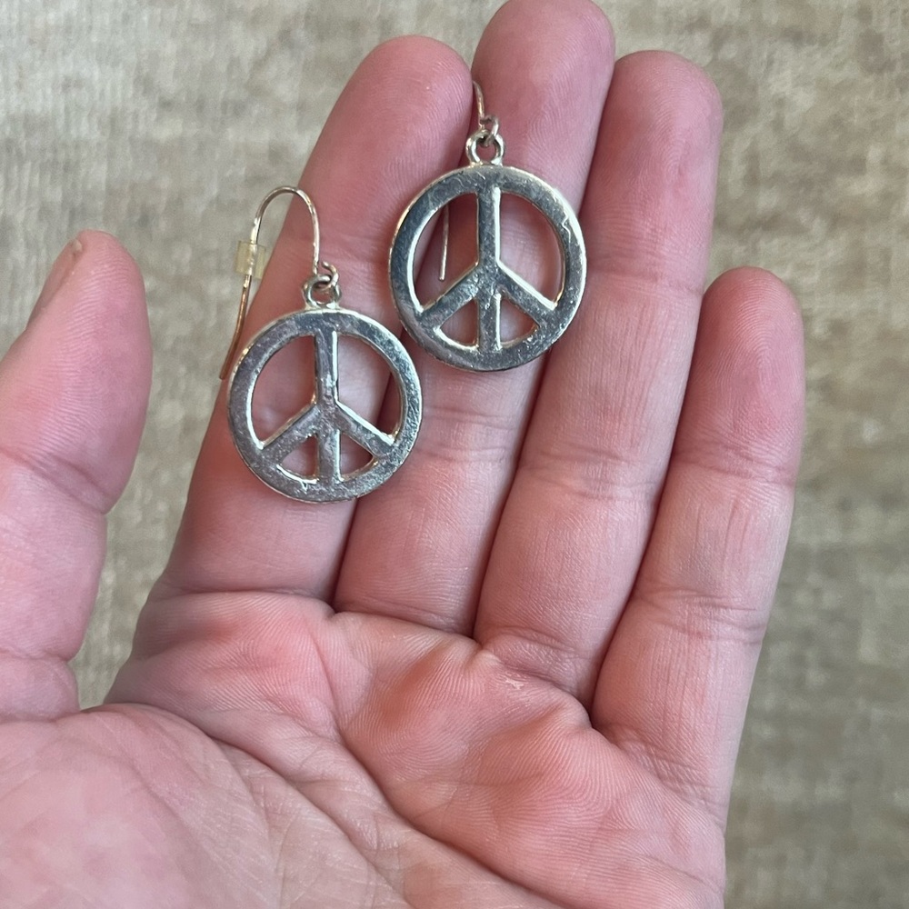 Peace sign earrings